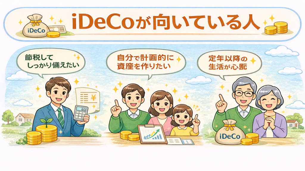 iDeCoが向いている人のイメージ